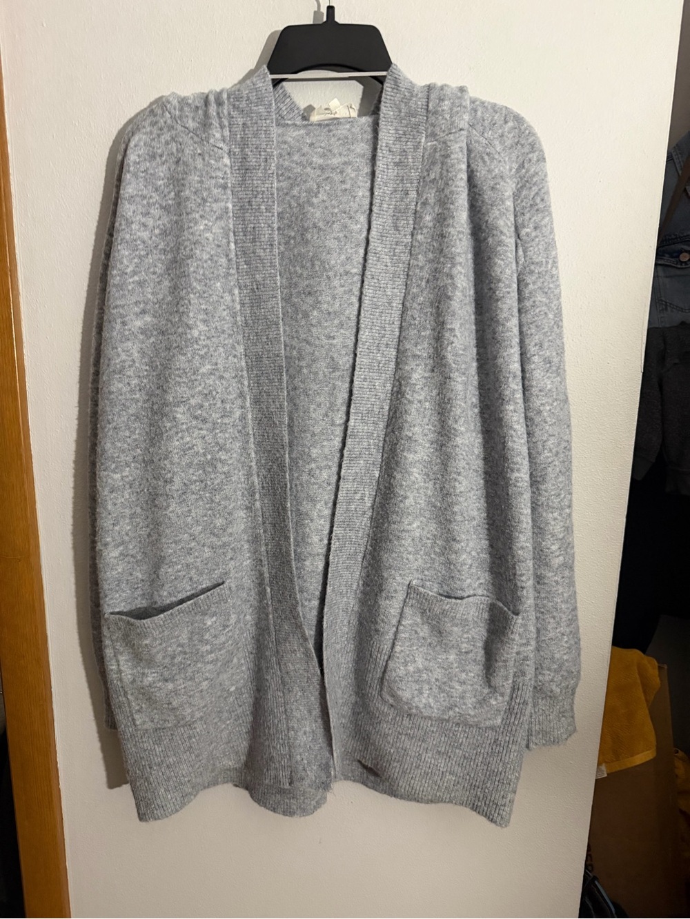 Lou & Grey Light Gray Open-Front Cardigan